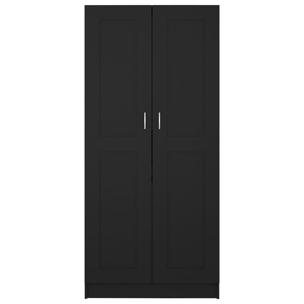 vidaXL Wardrobe Black 82.5x51.5x180 cm Engineered Wood - Sudd