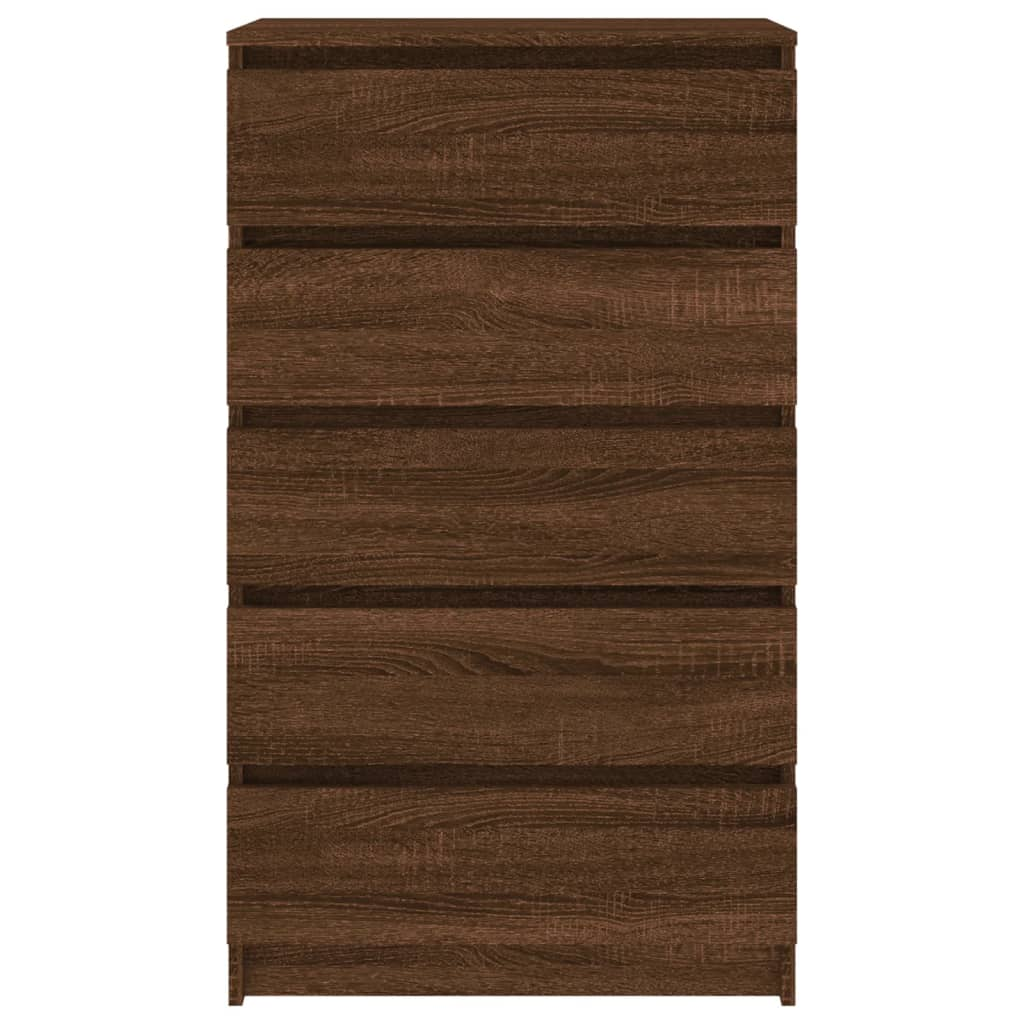 Brown Oak Drawer Cabinet - Sudd