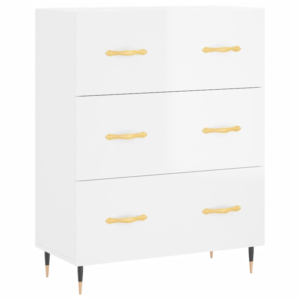 High Gloss White Sideboard - Sudd