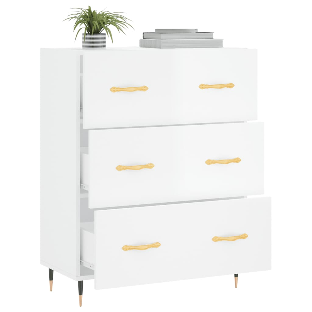 High Gloss White Sideboard - Sudd