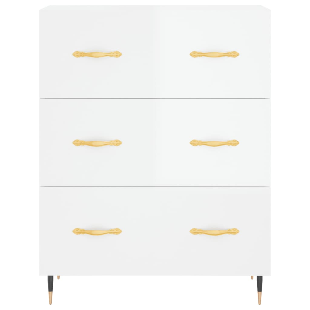 High Gloss White Sideboard - Sudd