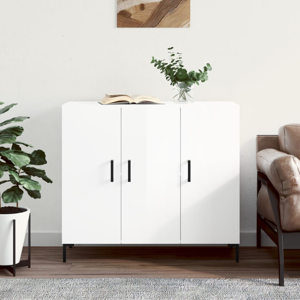 High Gloss White Sideboard - Sudd