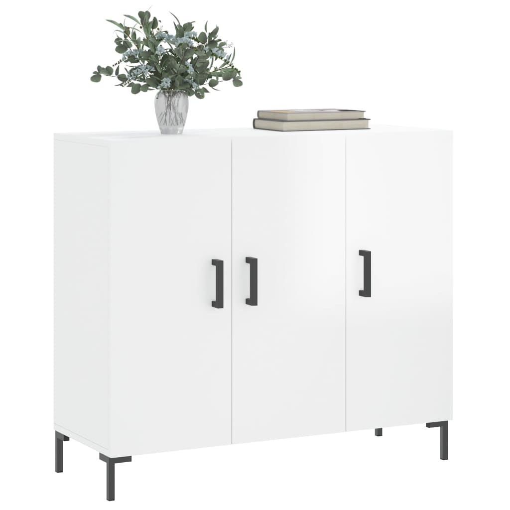 High Gloss White Sideboard - Sudd