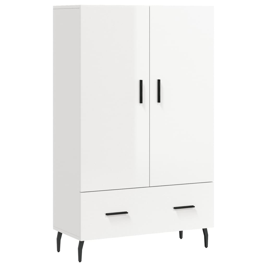 High Gloss White Highboard - Sudd