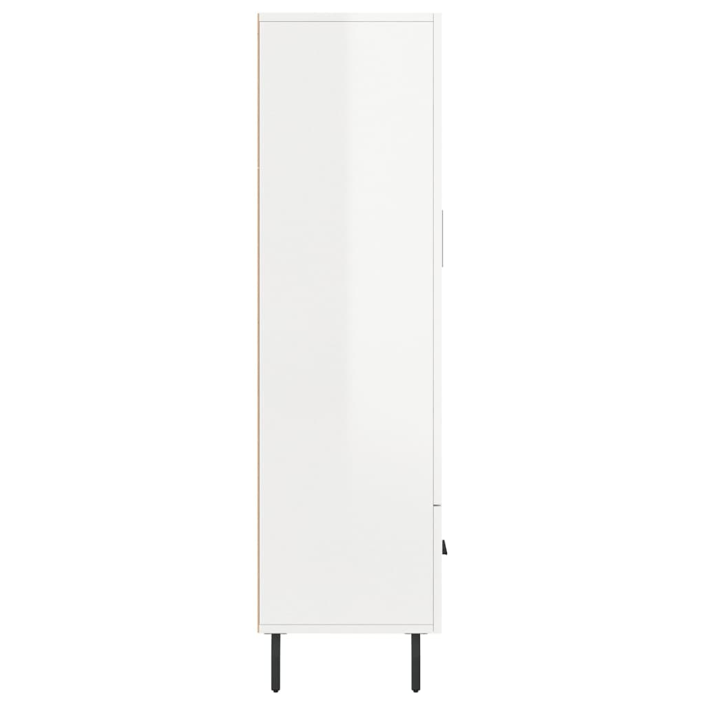 High Gloss White Highboard - Sudd