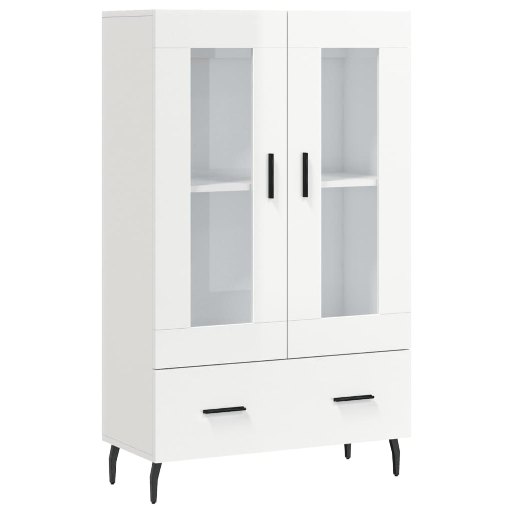 High Gloss White Highboard - Sudd