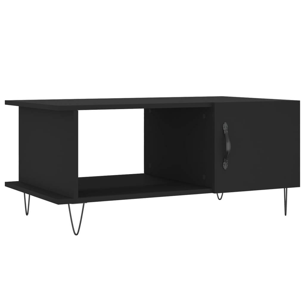 vidaXL Coffee Table Black 90x50x40 cm Engineered Wood - Sudd