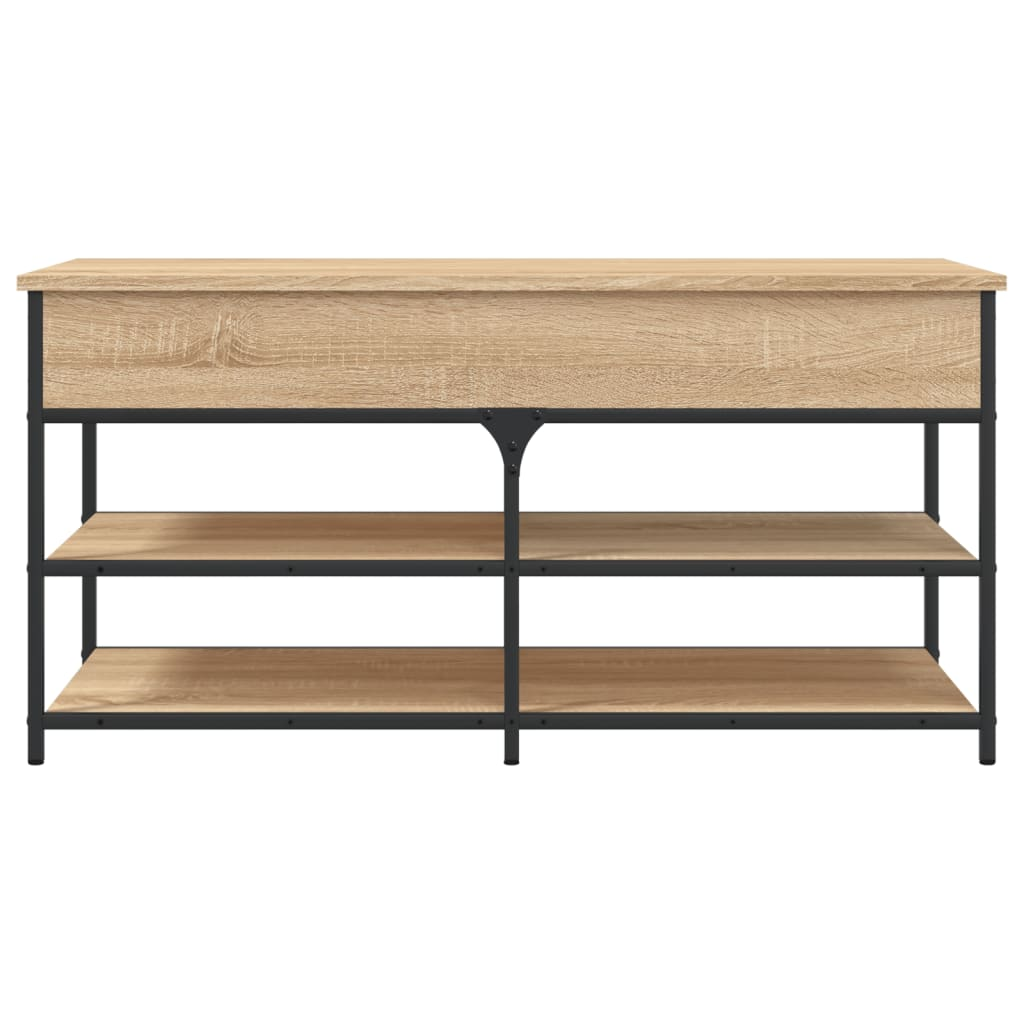 vidaXL Shoe Bench Sonoma Oak 100x42.5x50 cm Engineered Wood - Sudd