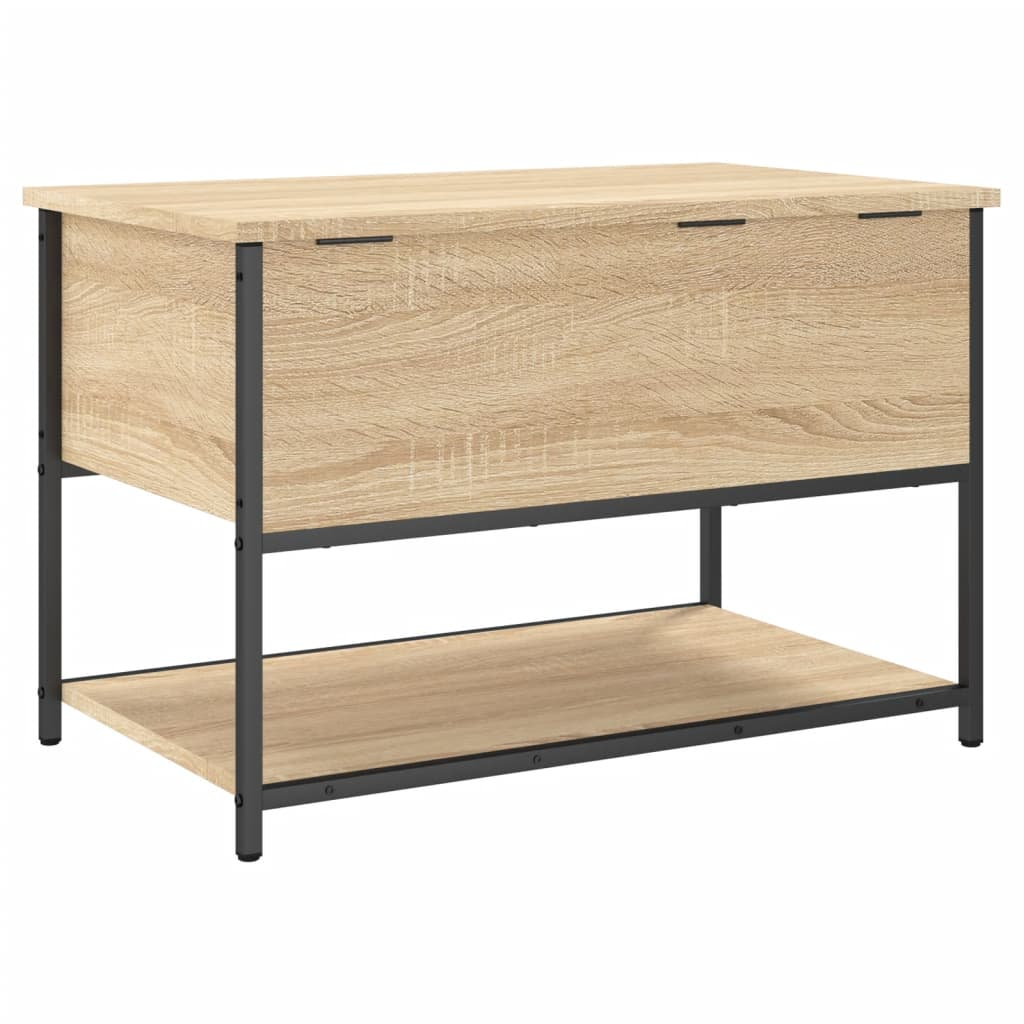 vidaXL Storage Bench Sonoma Oak 70x42.5x47 cm Engineered Wood - Sudd