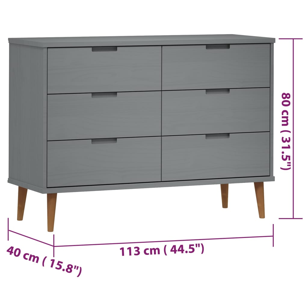 Grey Drawer Cabinet - Sudd