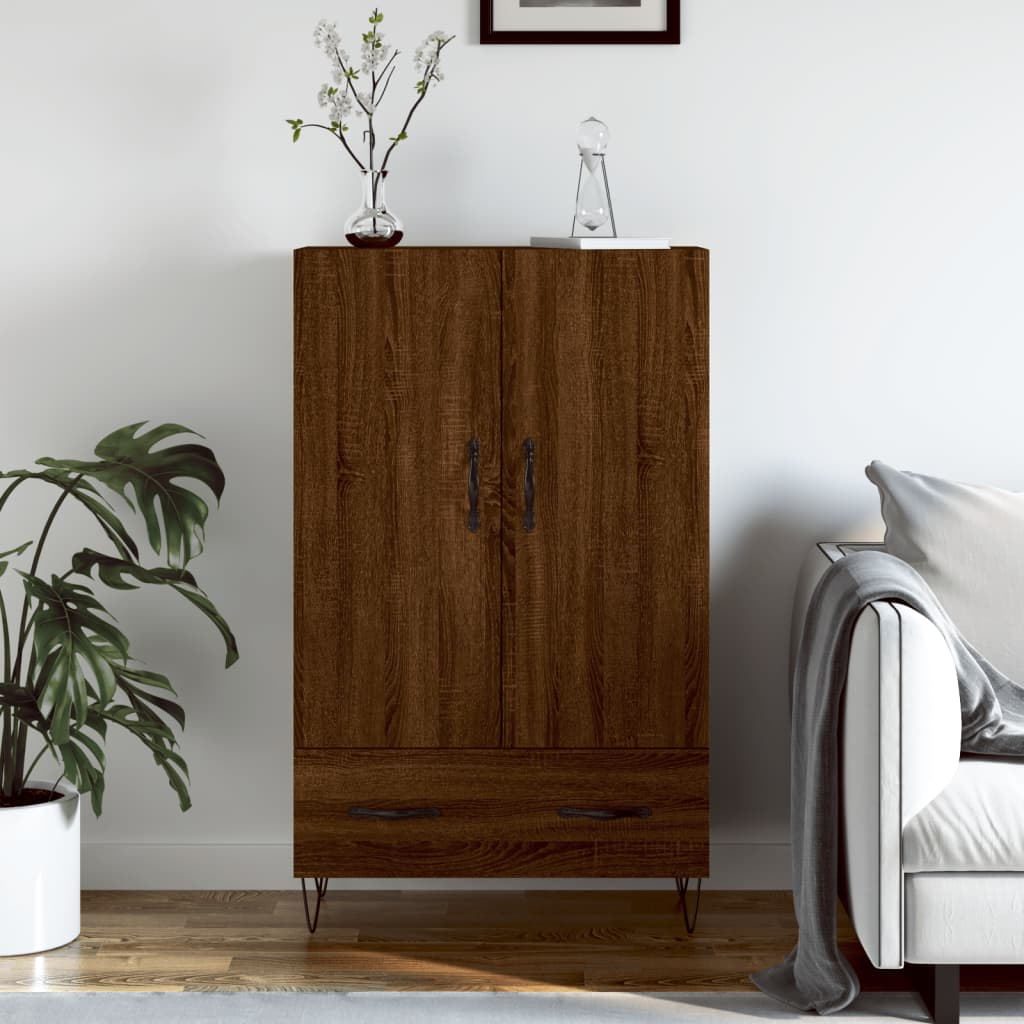 Brown Oak Highboard - Sudd