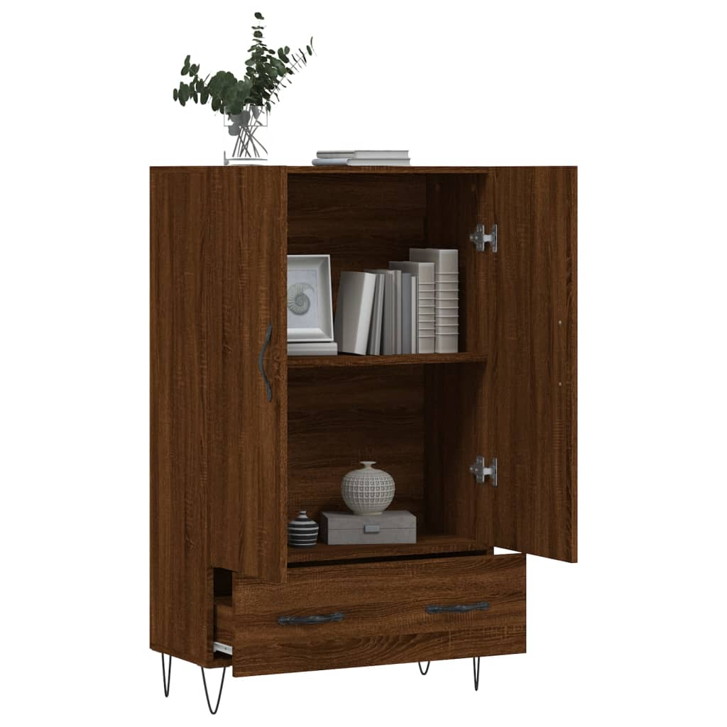 Brown Oak Highboard - Sudd