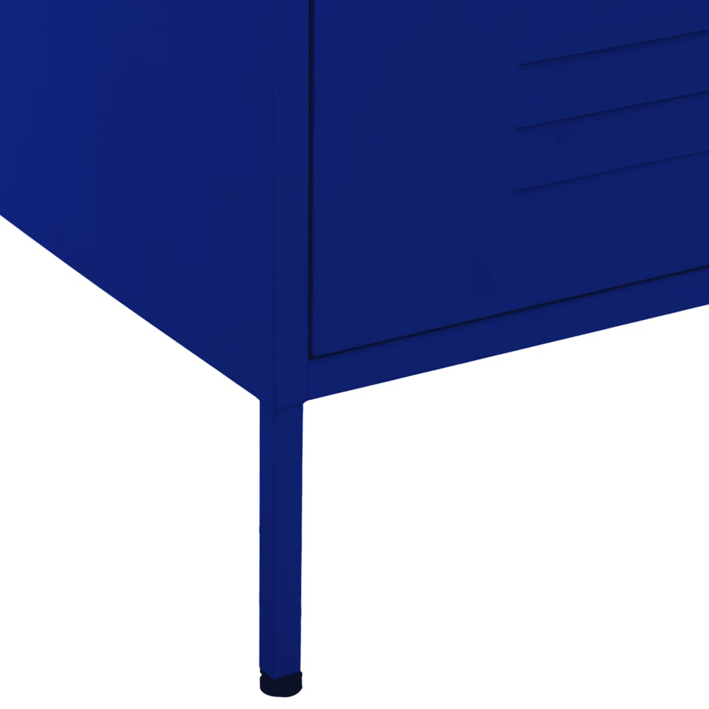 vidaXL Chest of Drawers Navy Blue 80x35x101.5 cm Steel - Sudd