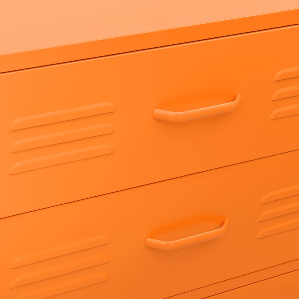 Orange Steel Chest of Drawers - Sudd