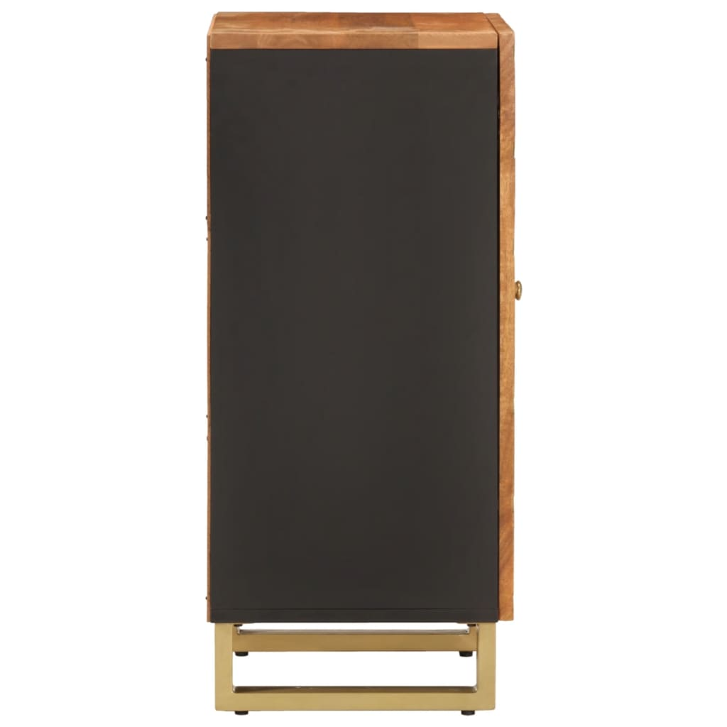 Brown and Black Side Cabinet - Sudd