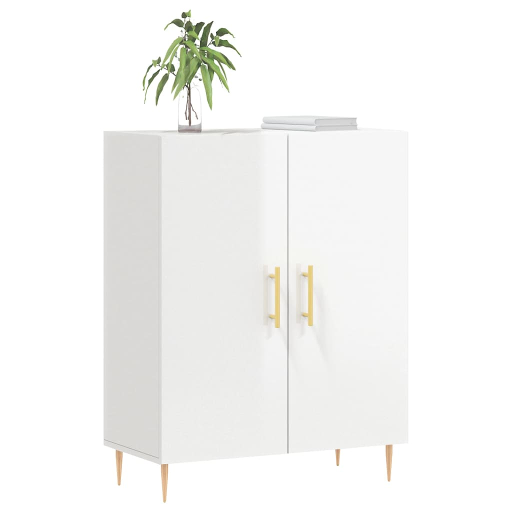 High Gloss White Sideboard Medium - Sudd