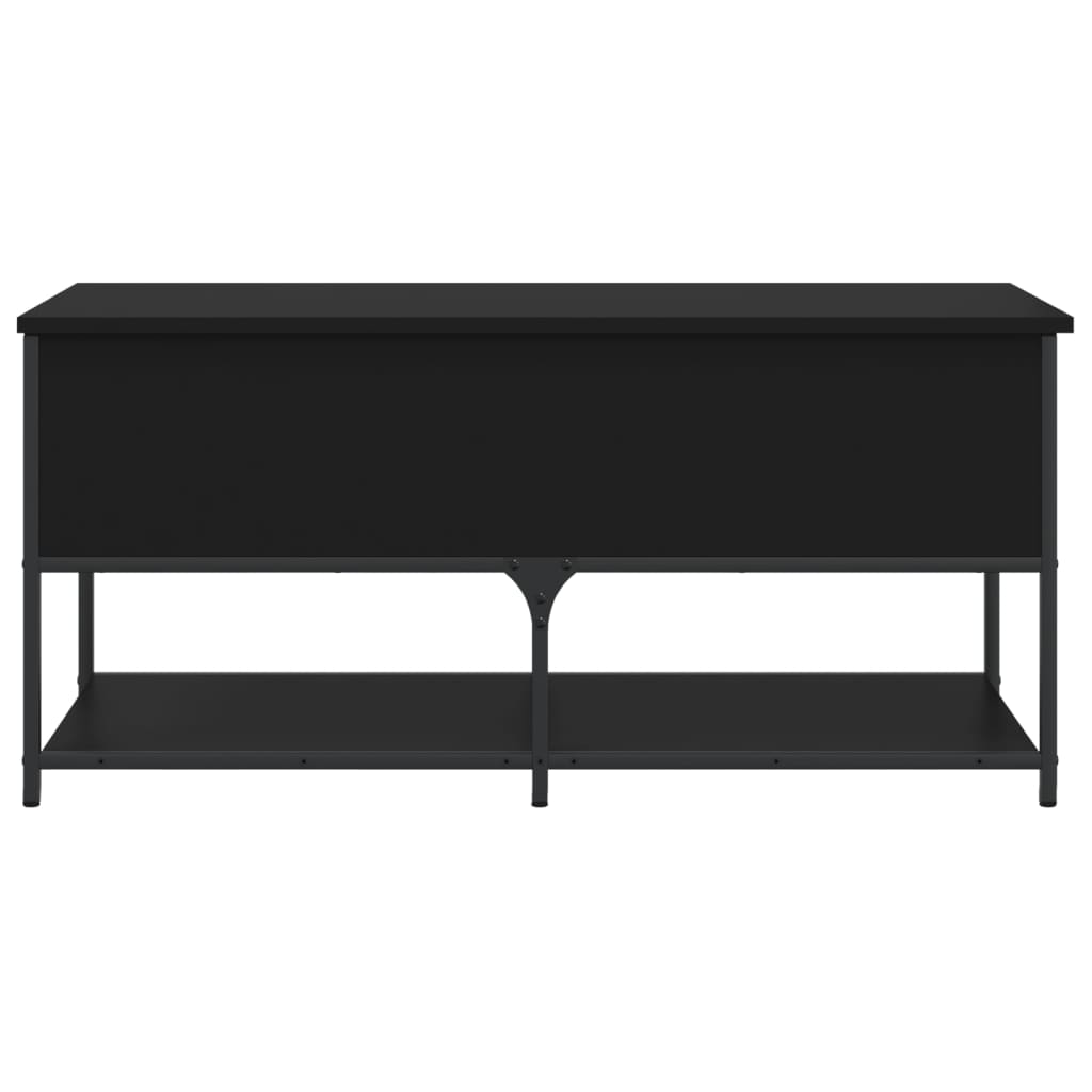 vidaXL Storage Bench Black 100x42.5x47 cm Engineered Wood - Sudd