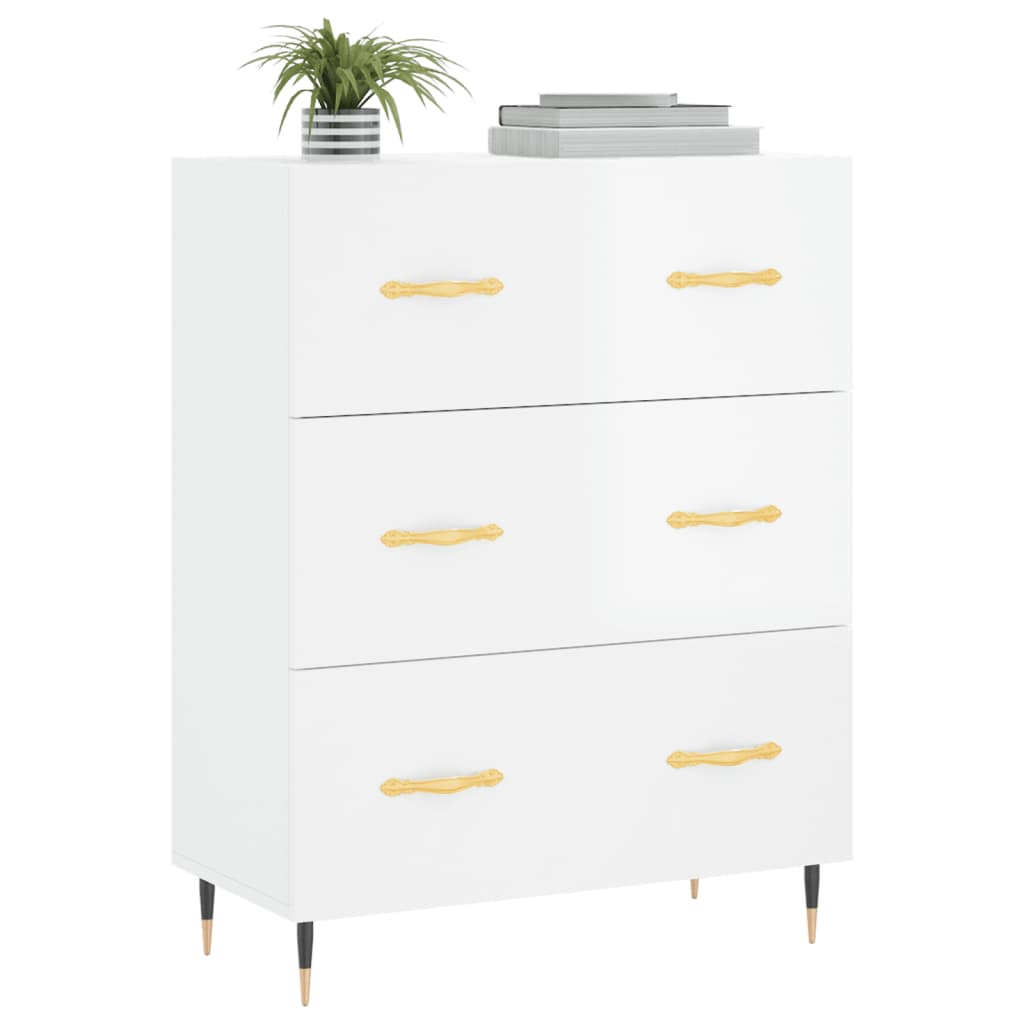 High Gloss White Sideboard - Sudd