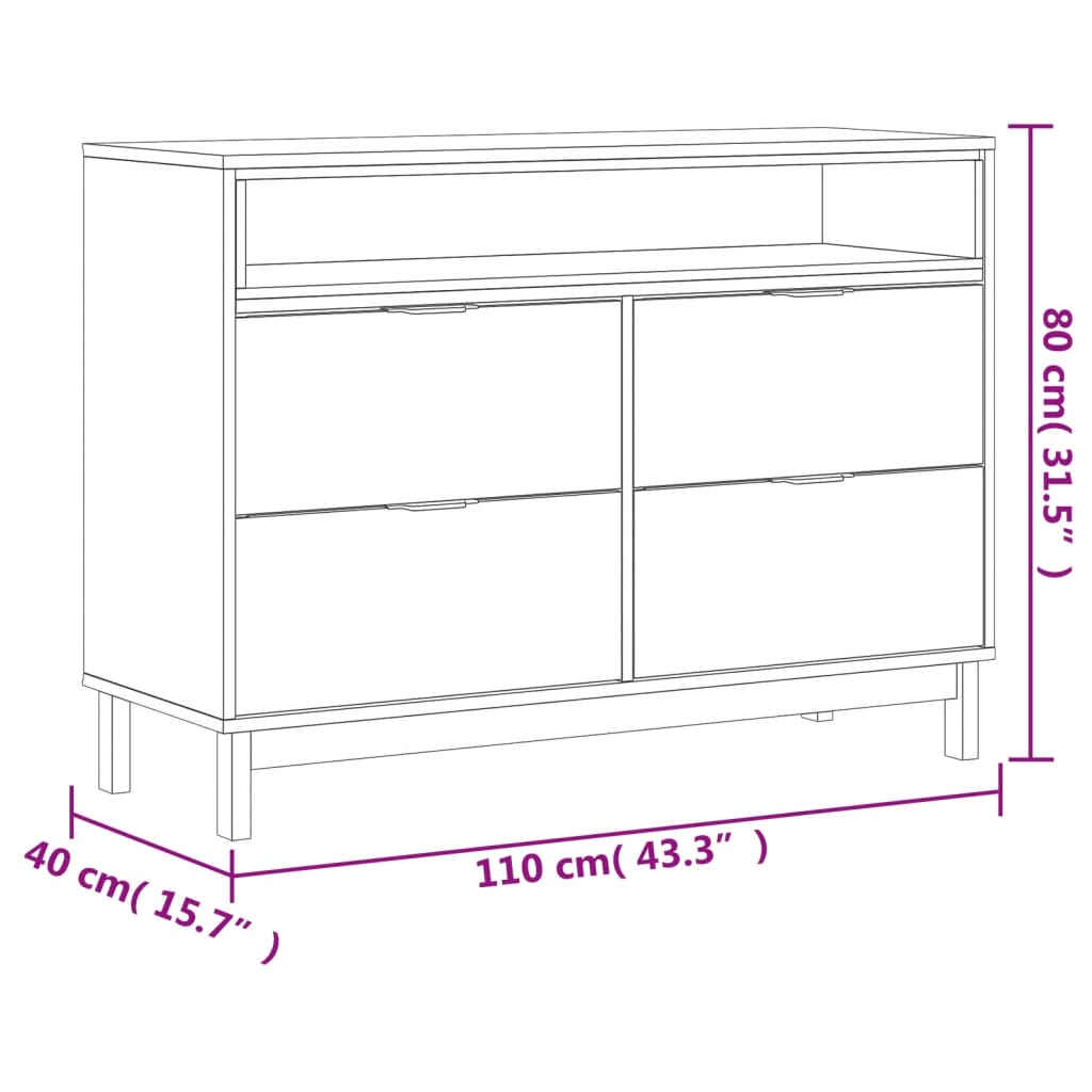 Pine Drawer Cabinet - Sudd