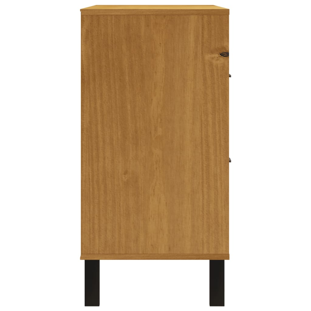 vidaXL Drawer Cabinet FLAM 110x40x80 cm Solid Wood Pine - Sudd