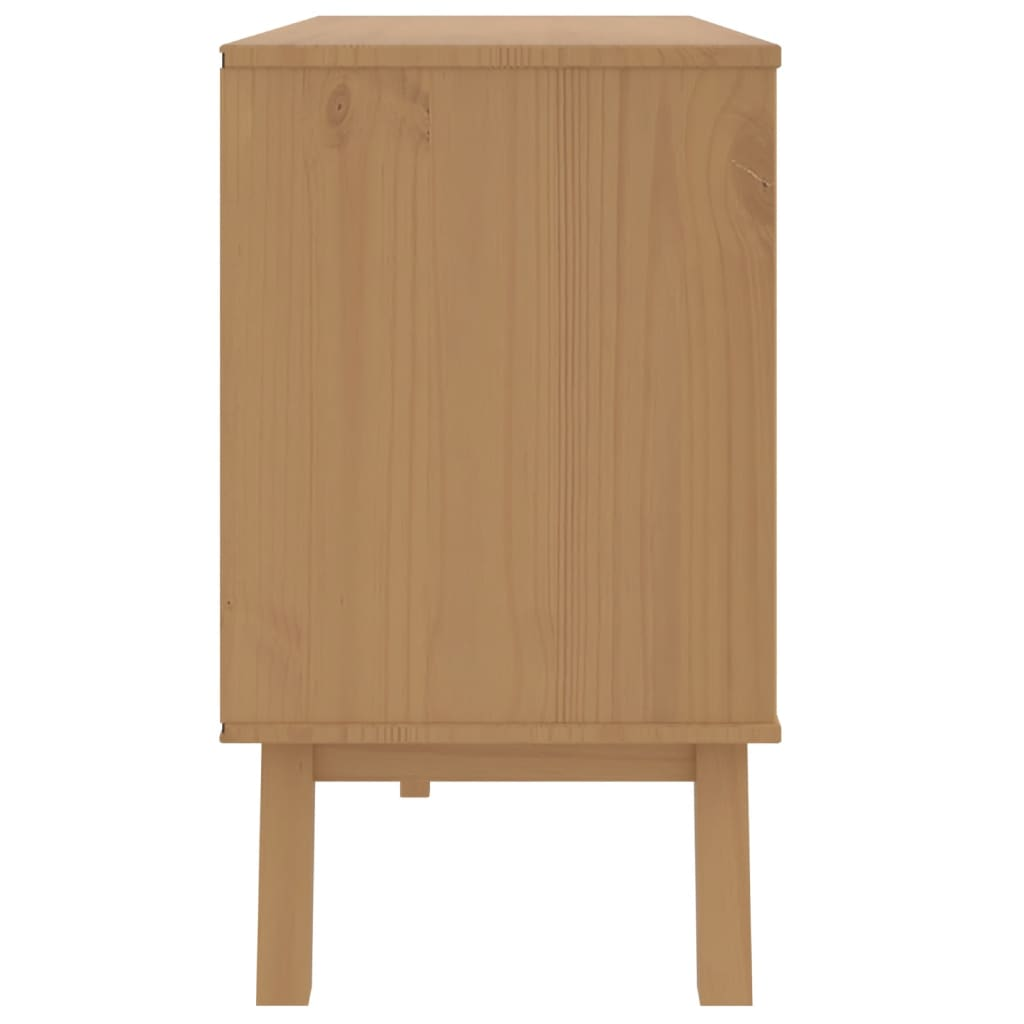 vidaXL Drawer Cabinet OLDEN Brown Solid Wood Pine - Sudd