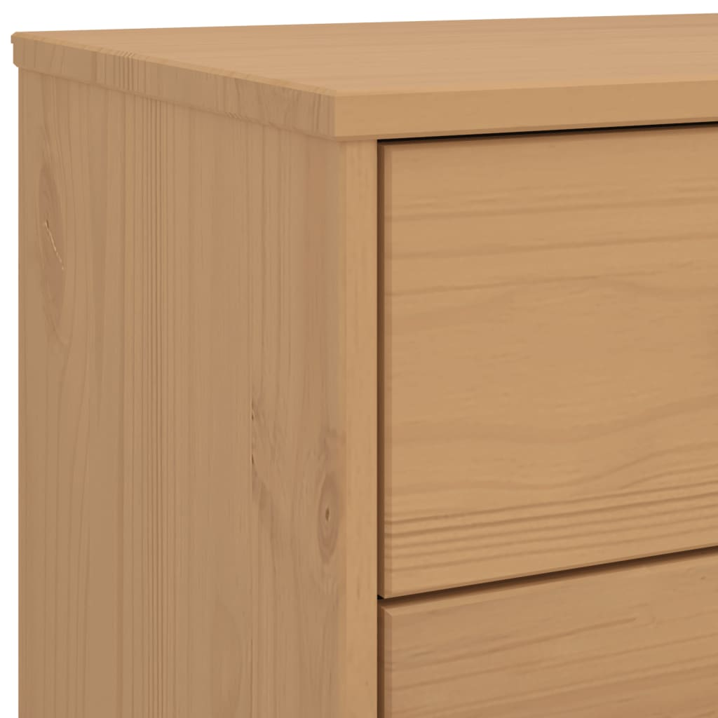 vidaXL Drawer Cabinet OLDEN Brown Solid Wood Pine - Sudd