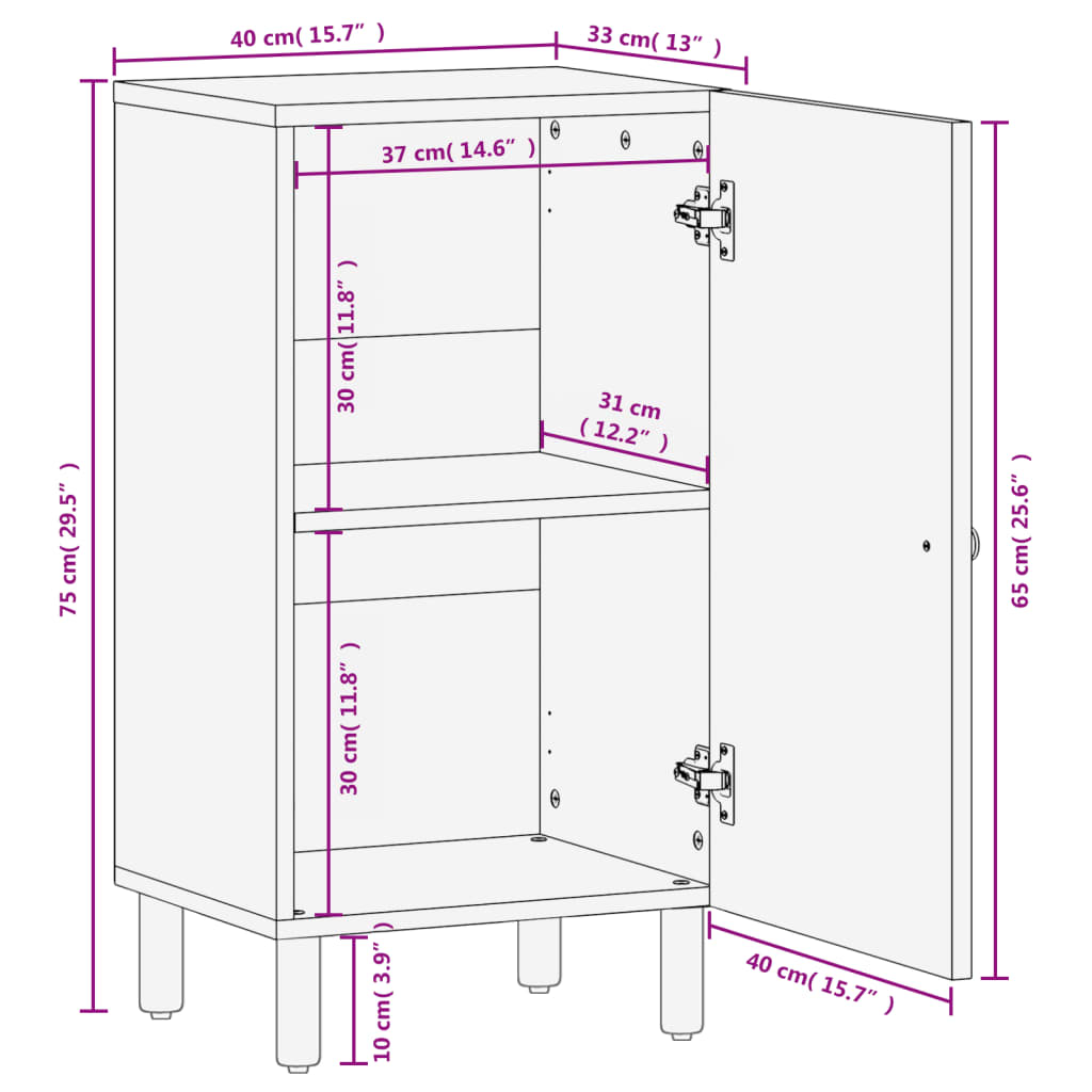 Black Side Cabinet - Sudd