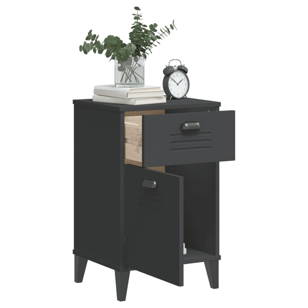 Anthracite Grey Bedside Cabinet - Sudd