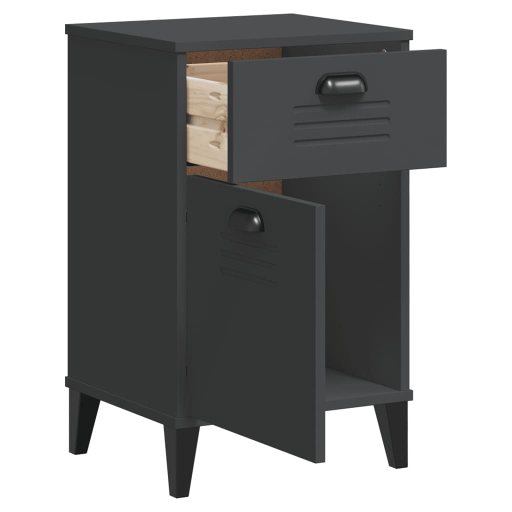 Anthracite Grey Bedside Cabinet - Sudd