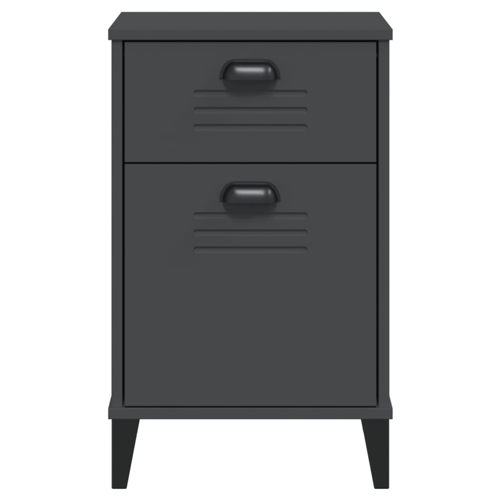 Anthracite Grey Bedside Cabinet - Sudd