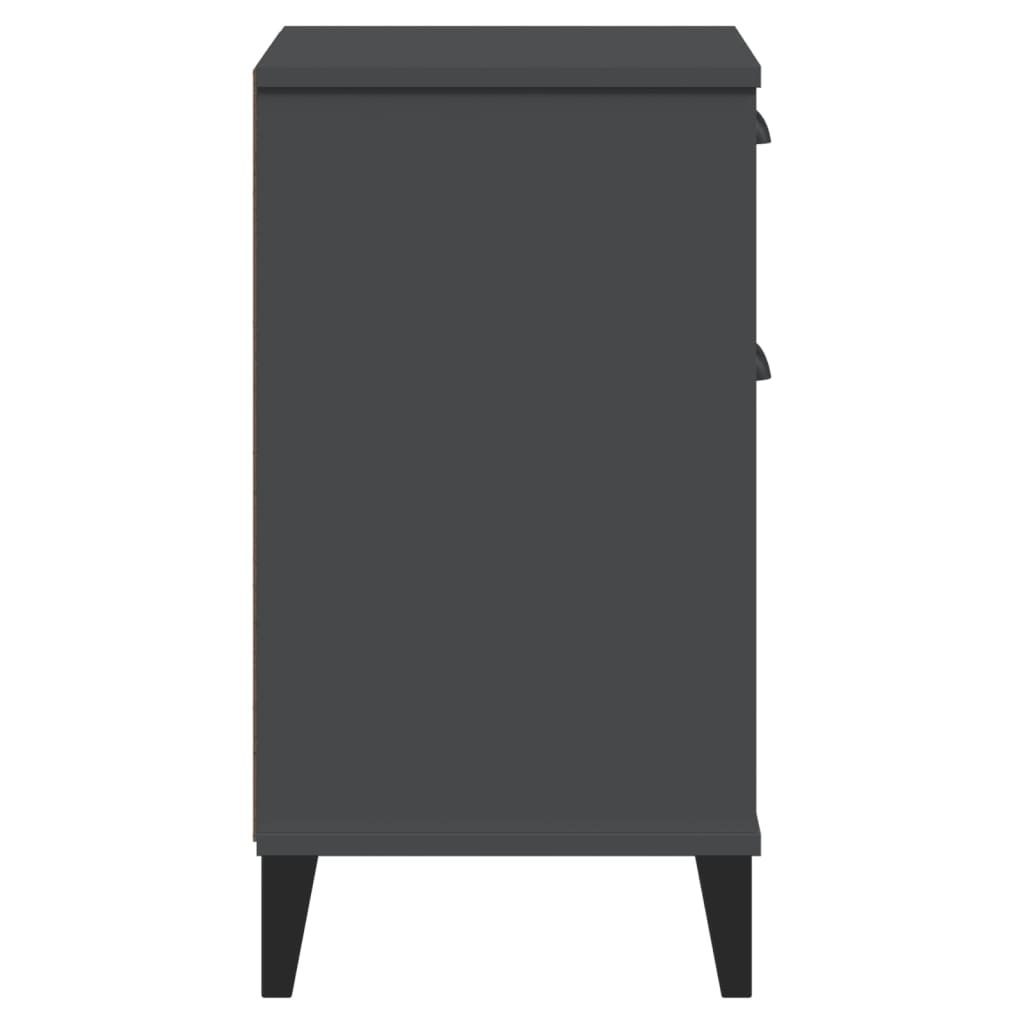 Anthracite Grey Bedside Cabinet - Sudd