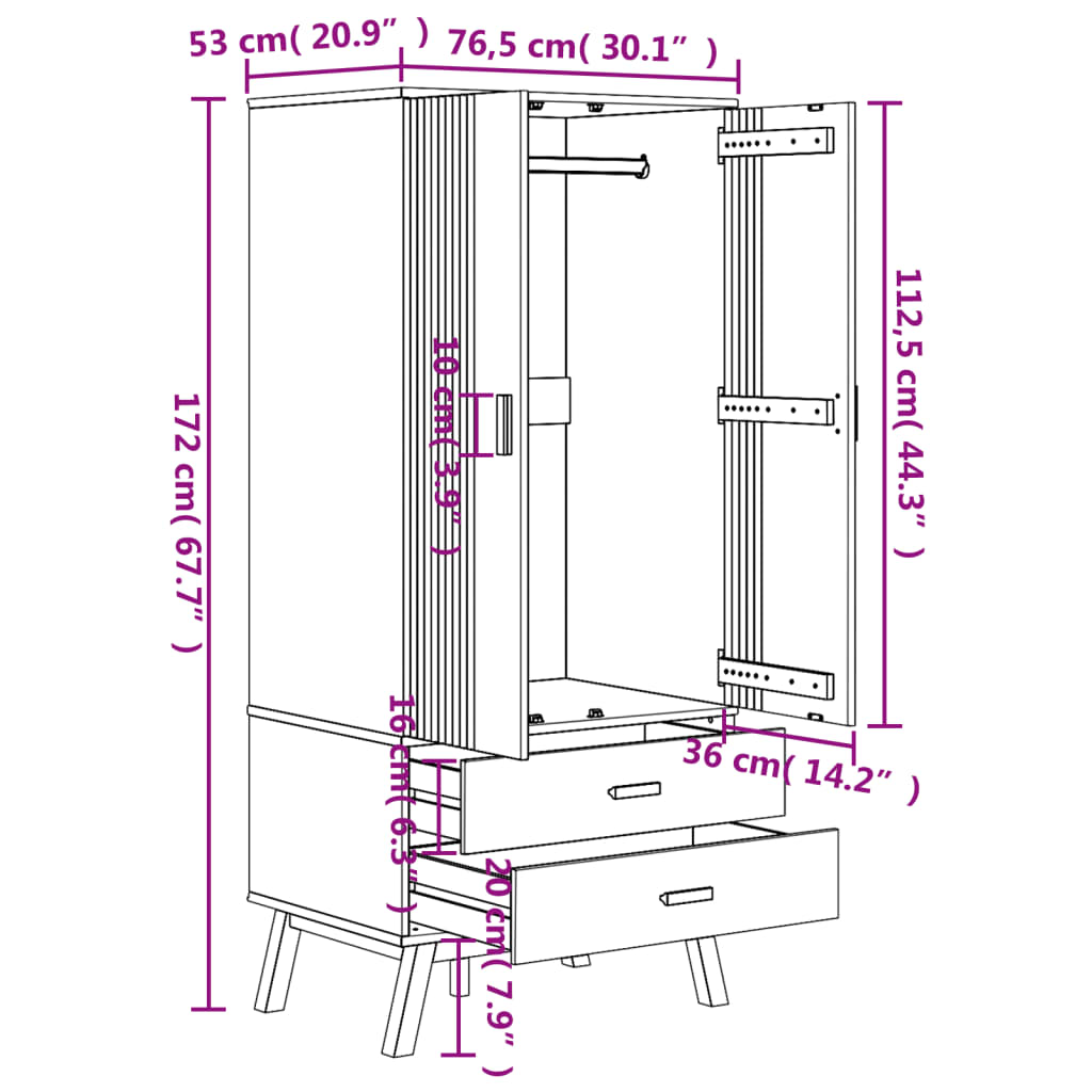 Pine Wardrobe - Sudd