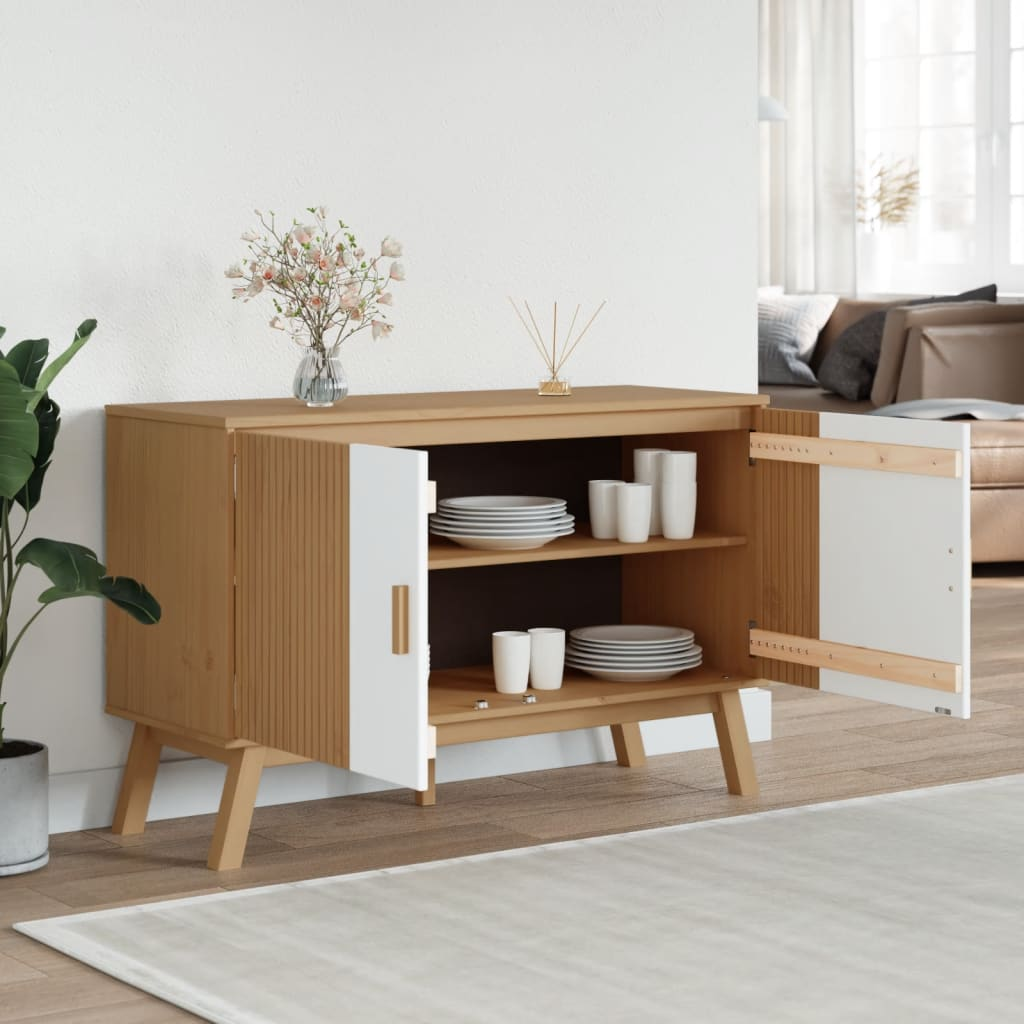 White and Brown Sideboard - Sudd