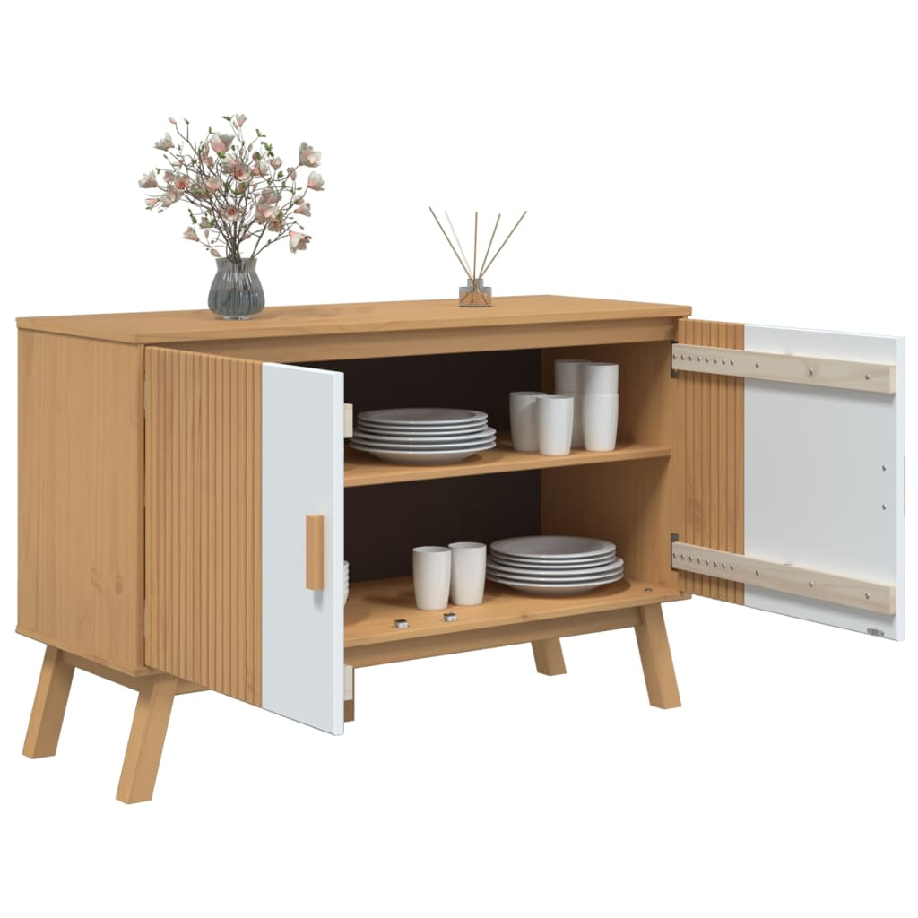 White and Brown Sideboard - Sudd