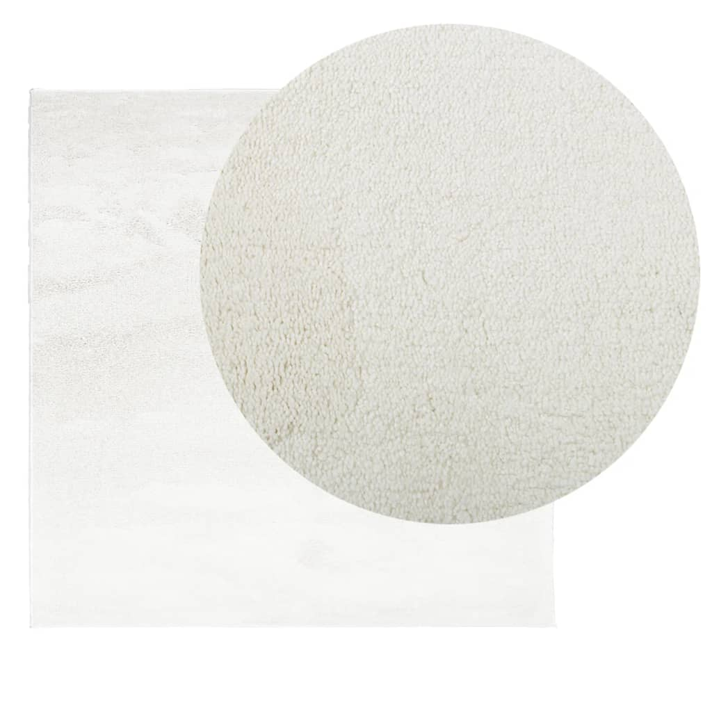 vidaXL Rug OVIEDO Short Pile Cream 240x240 cm - Soft, Durable, and Stylish - Sudd