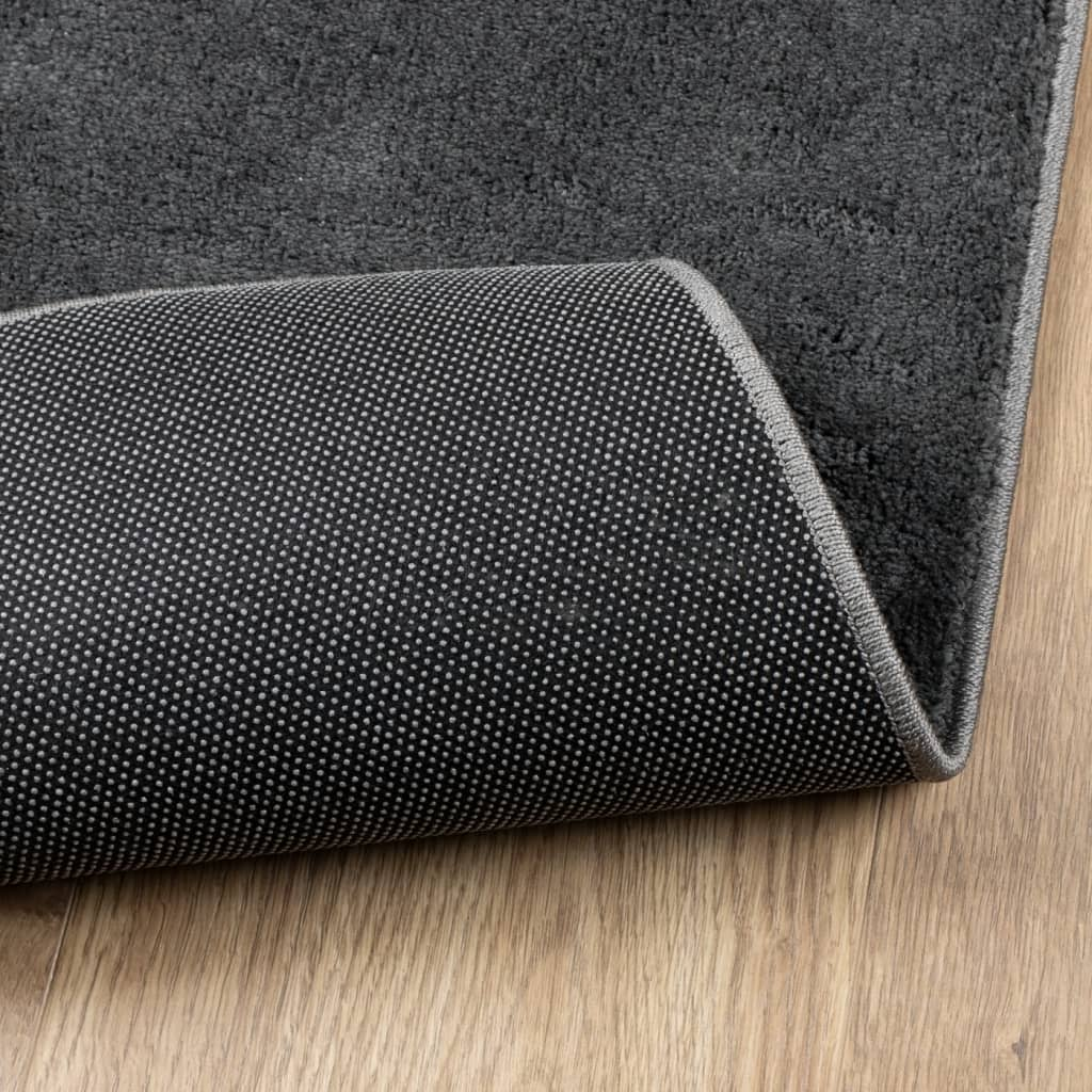 vidaXL Rug OVIEDO Short Pile Anthracite 140x200 cm - Soft, Durable, and Stylish - Sudd