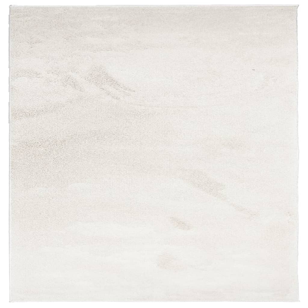 vidaXL Rug OVIEDO Short Pile Beige 160x160 cm - Soft and Durable Area Rug - Sudd