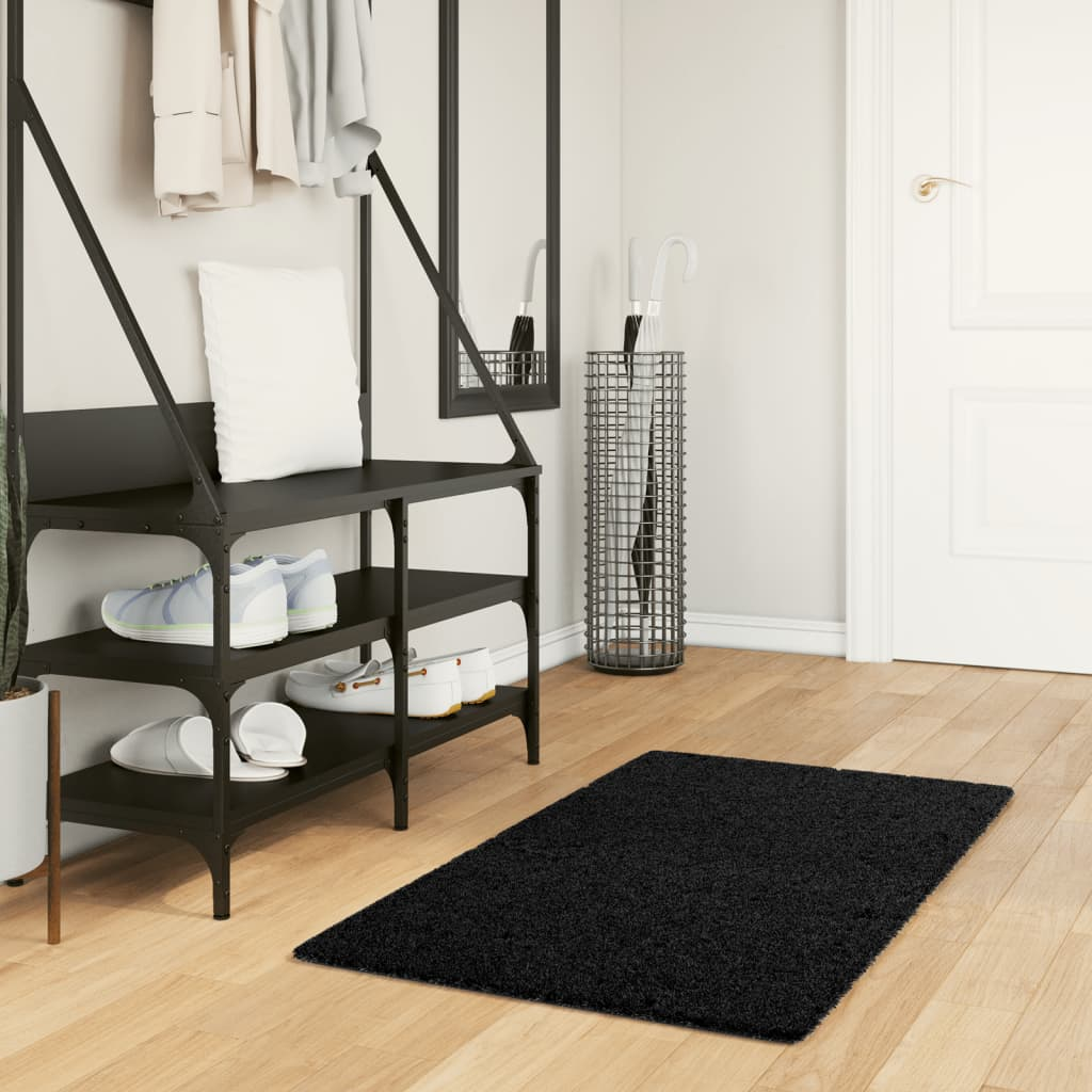 vidaXL Rug OVIEDO Short Pile Black 60x110 cm - Soft, Durable, and Stylish - Sudd