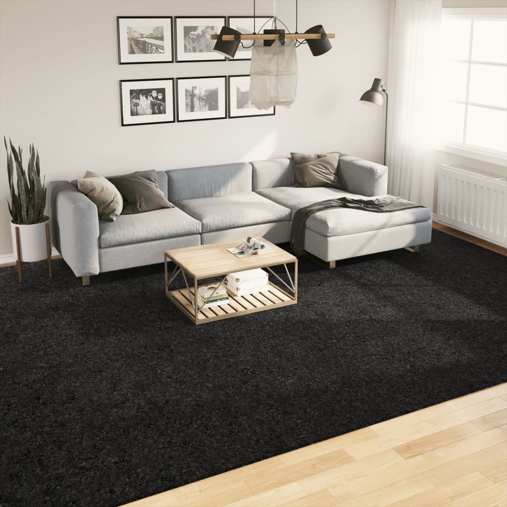 vidaXL Rug OVIEDO Short Pile Black 300x400 cm - Soft, Durable, and Stylish - Sudd