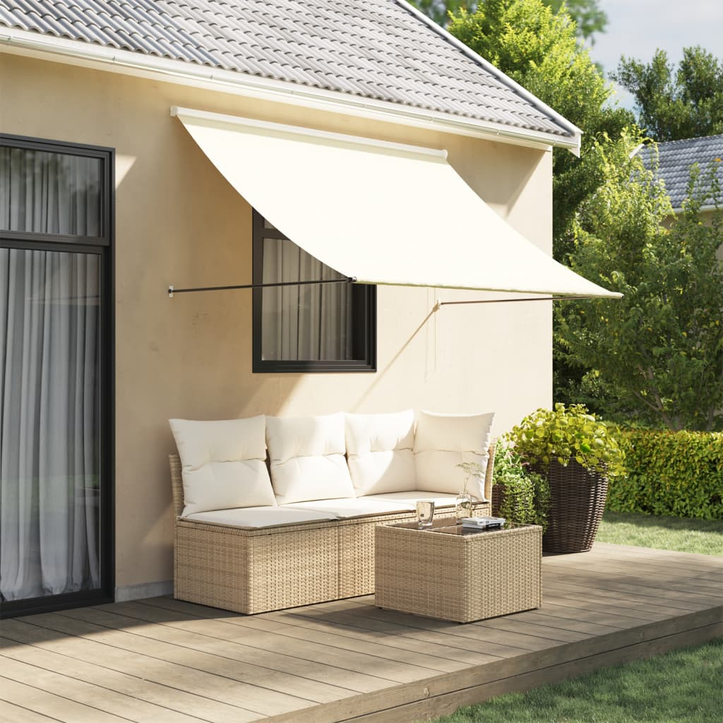 Cream Retractable Awning - Sudd