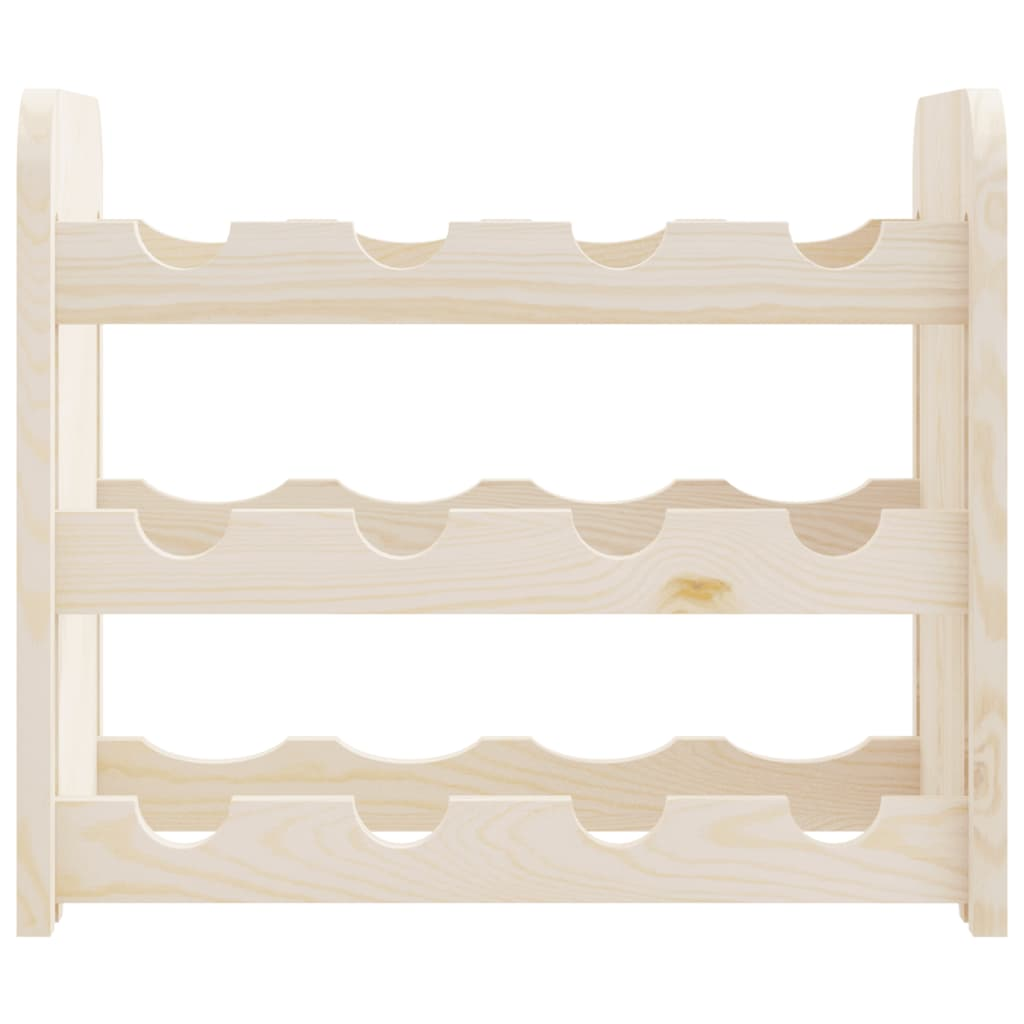 Wine Rack Solid Wood Pine - Sudd