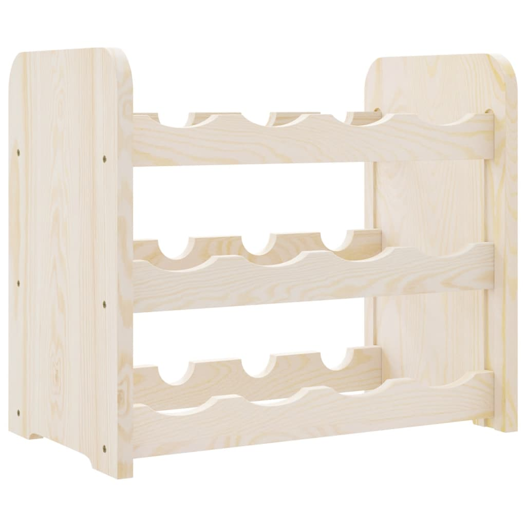 Wine Rack Solid Wood Pine - Sudd