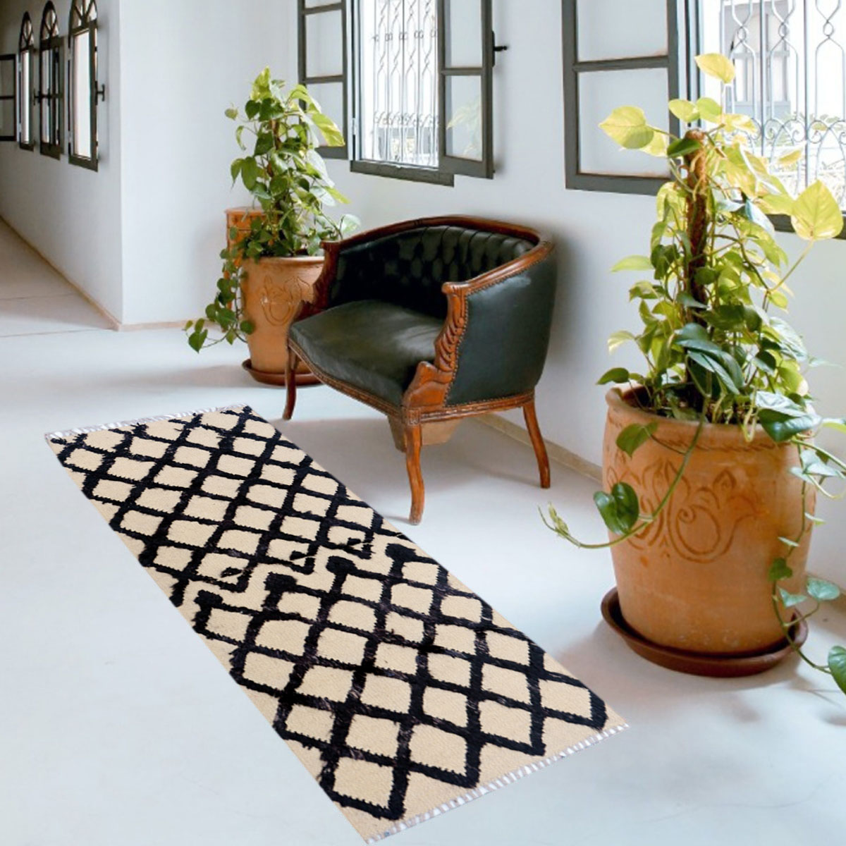 IKAT Scandinavian Morrocan Kilim Rug - Sudd