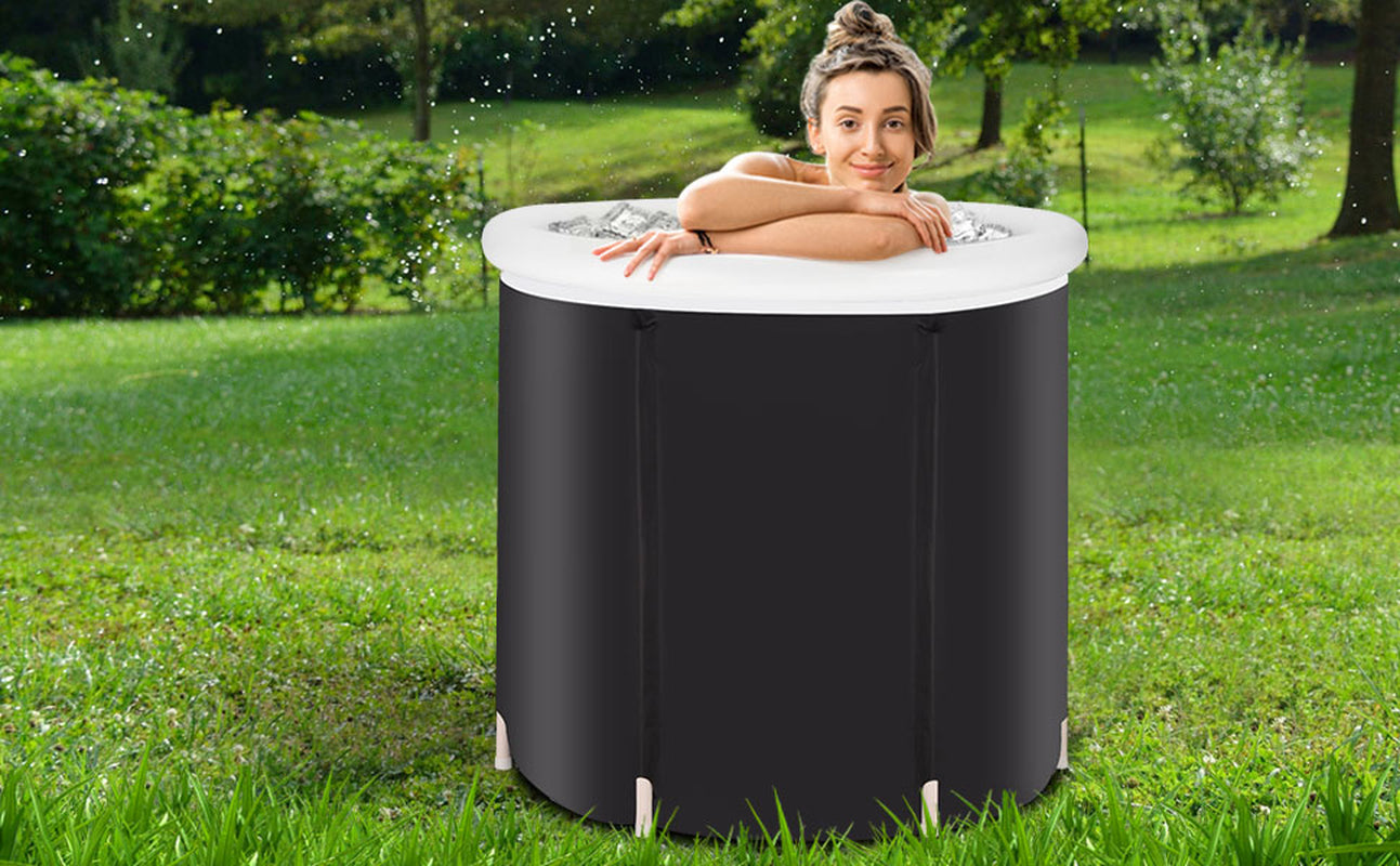 Foldable Outdoor Portable Ice Tub for Cold Water Therapy and Fitness Rehab