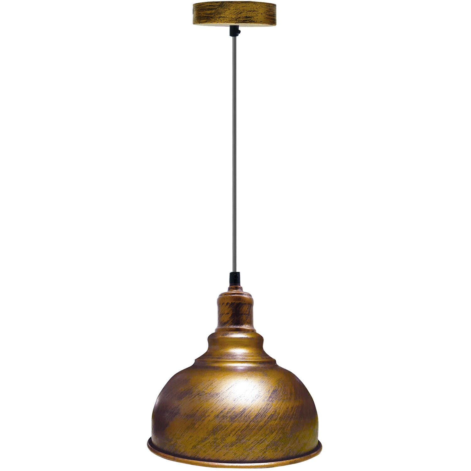 Pendant Lamp Industrial Lamp Dome Brushed Copper Hanging Lamp - Sudd