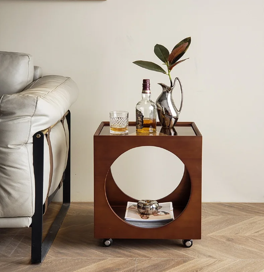 Solid Wood Scandinavian Side Table - Sudd