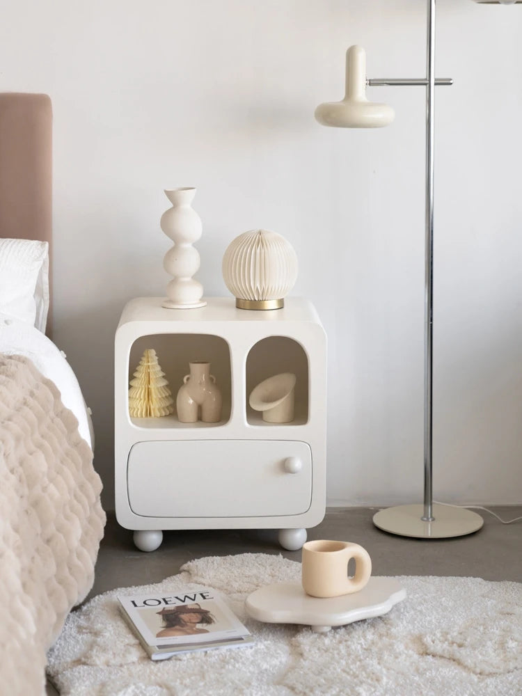 Nordic Bedside Table With Storage - Sudd