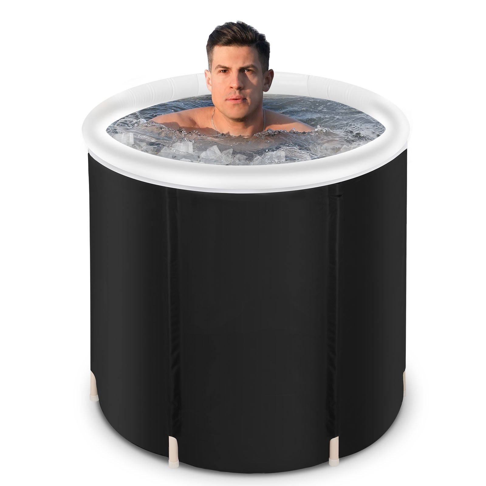 Foldable Outdoor Portable Ice Tub for Cold Water Therapy and Fitness Rehab