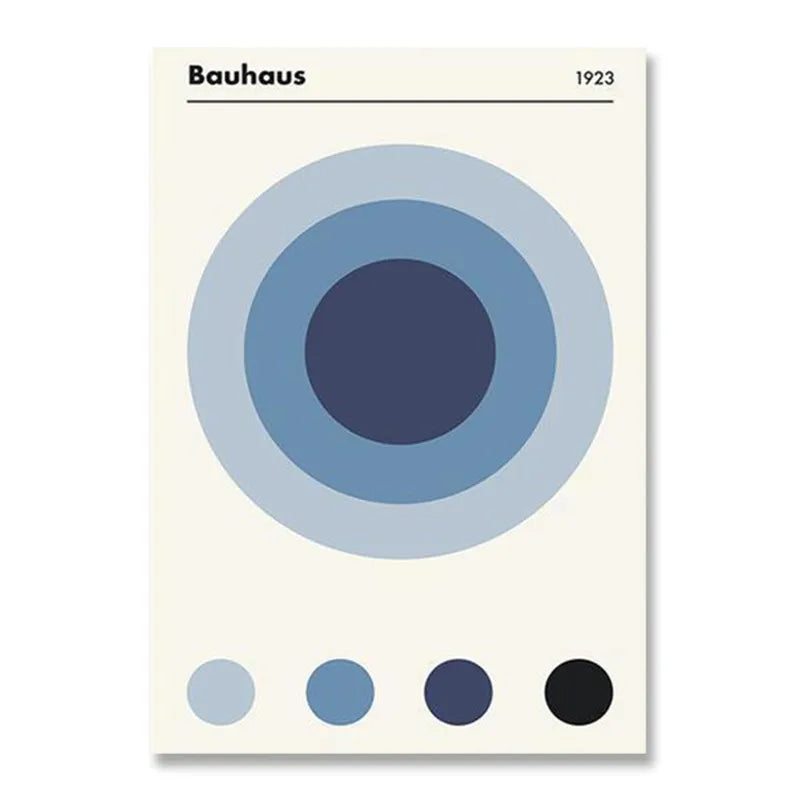 Bauhaus Blue Circle Print - Sudd