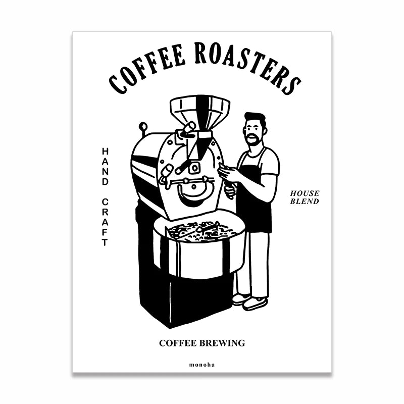 Coffee Roasters Cartoon Print - Sudd